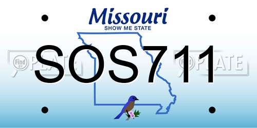 SOS711 Missouri License Plate