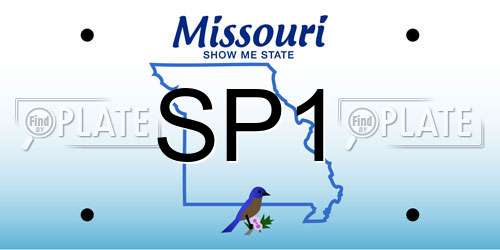 SP1 Missouri License Plate
