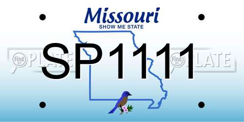 SP1111 Missouri License Plate