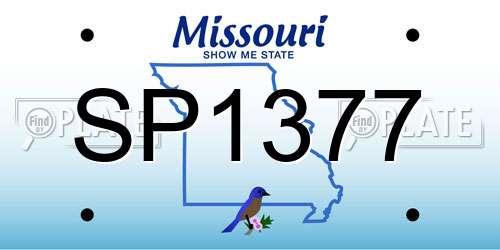 SP1377 Missouri License Plate