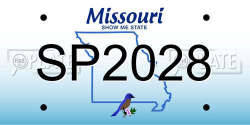 SP2028 Missouri License Plate