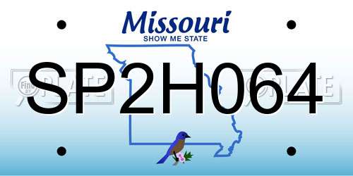SP2H064 Missouri License Plate