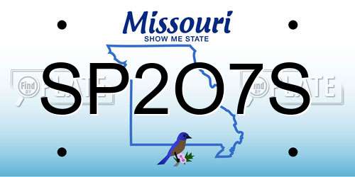 SP2O7S Missouri License Plate