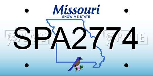 SPA2774 Missouri License Plate