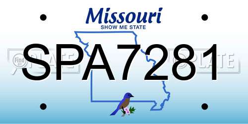 SPA7281 Missouri License Plate