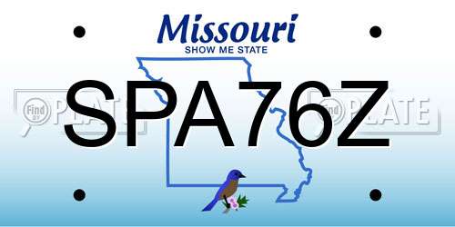 SPA76Z Missouri License Plate