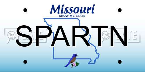 SPARTN Missouri License Plate