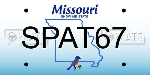 SPAT67 Missouri License Plate