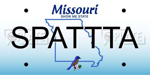 SPATTTA Missouri License Plate