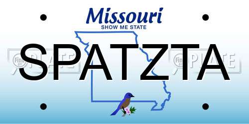 SPATZTA Missouri License Plate