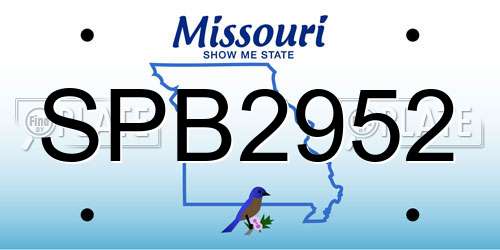 SPB2952 Missouri License Plate