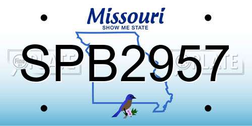 SPB2957 Missouri License Plate