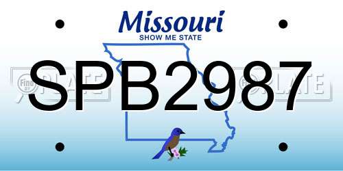 SPB2987 Missouri License Plate