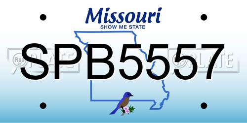 SPB5557 Missouri License Plate