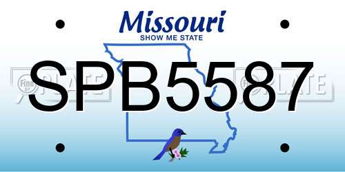 SPB5587 Missouri License Plate