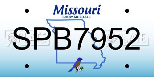 SPB7952 Missouri License Plate