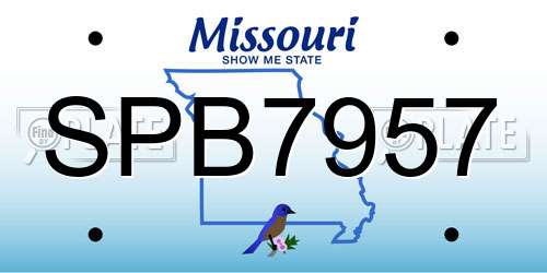 SPB7957 Missouri License Plate