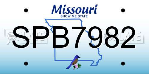 SPB7982 Missouri License Plate