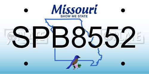 SPB8552 Missouri License Plate
