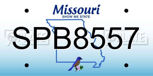 SPB8557 Missouri License Plate