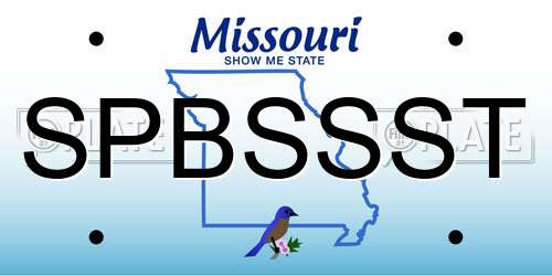 SPBSSST Missouri License Plate