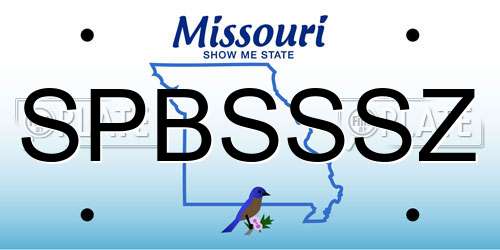 SPBSSSZ Missouri License Plate