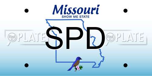 SPD Missouri License Plate