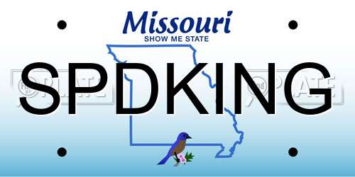 SPDKING Missouri License Plate