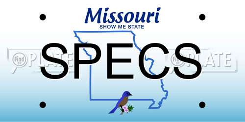 SPECS Missouri License Plate