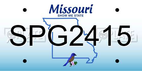 SPG2415 Missouri License Plate