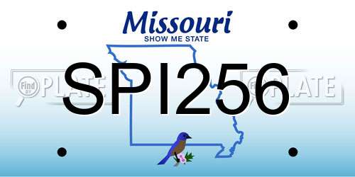 SPI256 Missouri License Plate