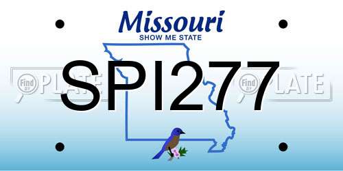 SPI277 Missouri License Plate