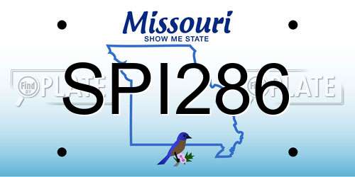 SPI286 Missouri License Plate