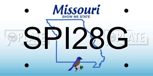 SPI28G Missouri License Plate