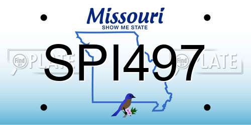 SPI497 Missouri License Plate