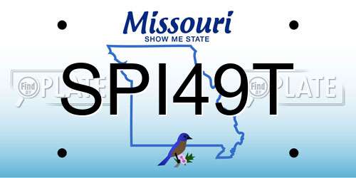 SPI49T Missouri License Plate