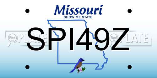 SPI49Z Missouri License Plate