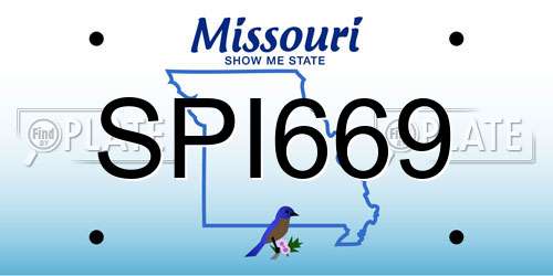 SPI669 Missouri License Plate