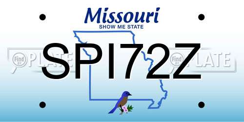 SPI72Z Missouri License Plate