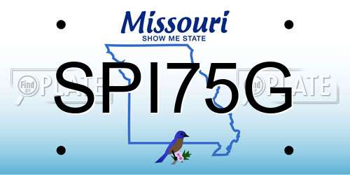 SPI75G Missouri License Plate