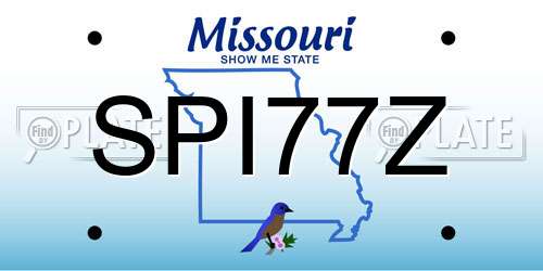SPI77Z Missouri License Plate