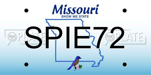 SPIE72 Missouri License Plate