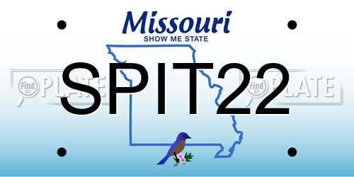 SPIT22 Missouri License Plate