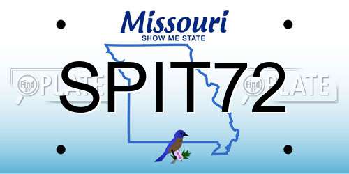 SPIT72 Missouri License Plate