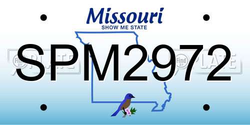 SPM2972 Missouri License Plate
