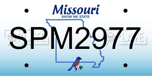 SPM2977 Missouri License Plate