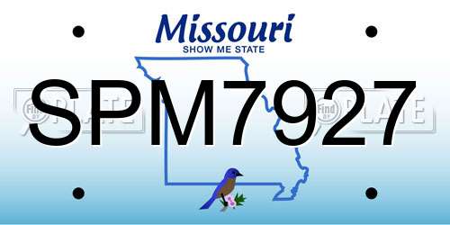 SPM7927 Missouri License Plate