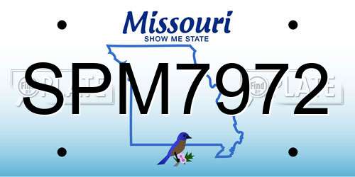 SPM7972 Missouri License Plate