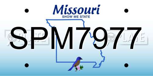 SPM7977 Missouri License Plate