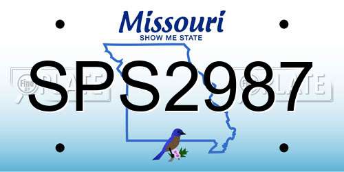 SPS2987 Missouri License Plate